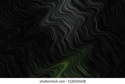 Dark Black vector backdrop with bent lines. Shining illustration, which consist of blurred lines, circles. A completely new template for your business design.