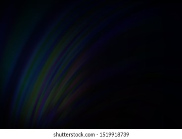 Dark Black vector backdrop with bent lines. Geometric illustration in marble style with gradient.  A completely new marble design for your business.