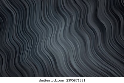 Dark Black vector backdrop with bent lines. Creative geometric illustration in marble style with gradient. The elegant pattern for brand book.