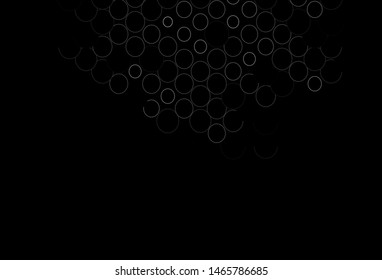 Dark Black vector backdrop with dots. Beautiful colored illustration with blurred circles in nature style. Design for business adverts.