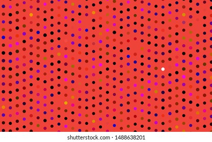 Dark Black vector backdrop with dots. Beautiful colored illustration with blurred circles in nature style. Pattern for ads, booklets.