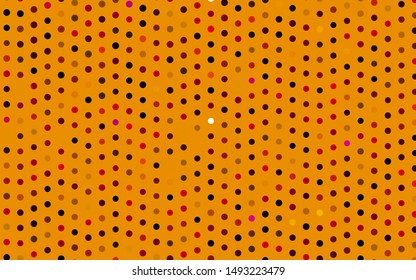 Dark Black vector backdrop with dots. Beautiful colored illustration with blurred circles in nature style. Design for business adverts.