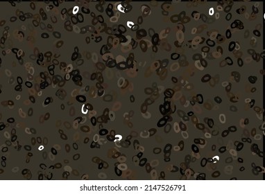 Dark Black vector backdrop with dots. Blurred bubbles on abstract background with colorful gradient. Completely new template for your brand book.