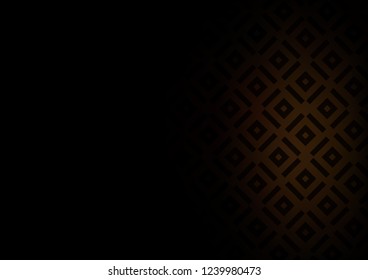 Dark Black vector backdrop with lines, cubes. Colorful illustration with lines, cubes on abstract template. Pattern for business booklets, leaflets.
