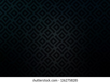 Dark Black vector backdrop with lines, cubes. Shining colorful illustration with lines, rectangles. Pattern for business booklets, leaflets.