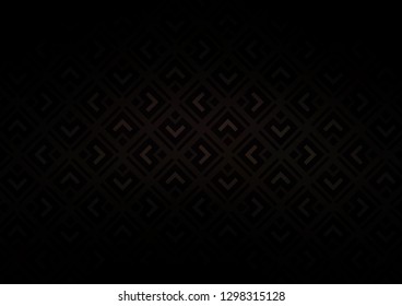 Dark Black vector backdrop with lines, cubes. Glitter abstract illustration with colorful lines, rhombuses. Pattern for business booklets, leaflets.