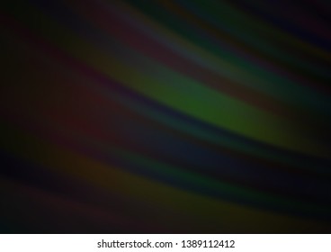 Dark Black vector backdrop with long lines. Lines on blurred abstract background with gradient. Pattern for ads, posters, banners.