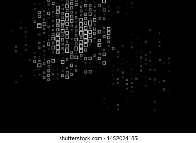 Dark Black vector backdrop with rhombus. Rectangles on abstract background with colorful gradient. Best design for your ad, poster, banner.