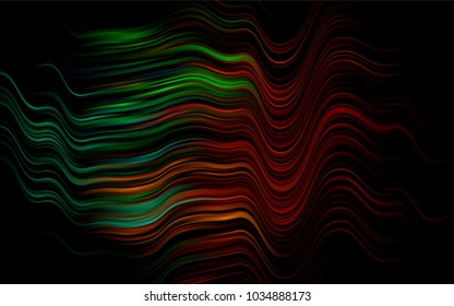 Dark Black vector background with abstract lines. Shining illustration, which consist of blurred lines, circles. A new texture for your  ad, booklets, leaflets.
