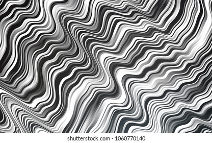 Dark Black vector background with abstract lines. A completely new color illustration in marble style. The template for cell phone backgrounds.