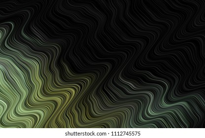 Dark Black vector background with abstract lines. Colorful abstract illustration with gradient lines. Marble style for your business design.