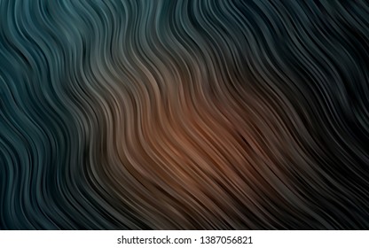 Dark Black vector background with abstract lines. Colorful illustration in abstract marble style with gradient. Textured wave pattern for backgrounds.