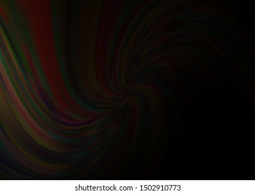 Dark Black vector background with abstract lines. A sample with blurred bubble shapes. The elegant pattern for brand book.