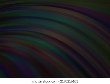 Dark Black vector background with abstract lines. Modern gradient abstract illustration with bandy lines. A completely new marble design for your business.