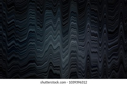 Dark Black vector background with bent ribbons. Colorful abstract illustration with gradient lines. A completely new marble design for your business.