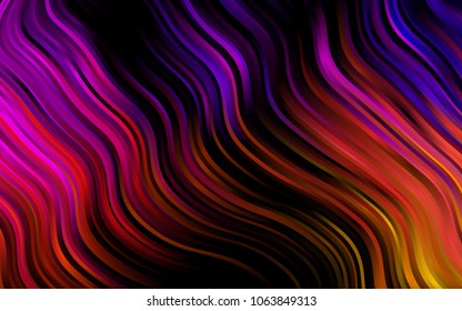 Dark Black vector background with bent lines. Glitter abstract illustration with wry lines. A completely new marble design for your business.