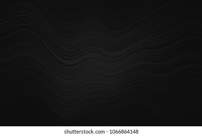 Dark Black vector background with bent lines. Geometric illustration in marble style with gradient.  A completely new template for your business design.