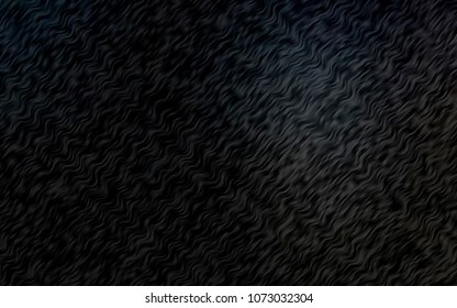 Dark Black vector background with bent lines. Shining crooked illustration in marble style. The template for cell phone backgrounds.