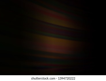 Dark Black vector background with bent ribbons. Geometric illustration in marble style with gradient.  The best blurred design for your business.