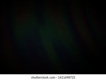 Dark Black vector background with bent lines. Blurred geometric sample with gradient bubbles.  The best blurred design for your business.