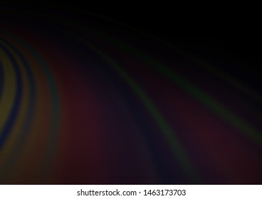 Dark Black vector background with bent ribbons. An elegant bright illustration with gradient. Textured wave pattern for backgrounds.