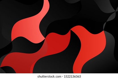 Dark Black vector background with bent lines. Colorful illustration in abstract marble style with gradient. New composition for your brand book.