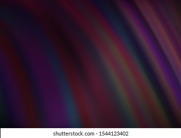 Dark Black vector background with bent ribbons. Shining crooked illustration in marble style. The best blurred design for your business.