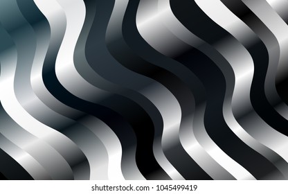 Dark Black vector background with bubble shapes. Shining illustration, which consist of blurred lines, circles. Pattern for your business design.