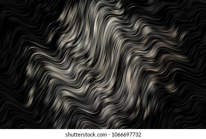 Dark Black vector background with bubble shapes. Shining illustration, which consist of blurred lines, circles. The elegant pattern for brand book.
