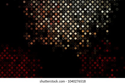 Dark Black vector  background with bubbles. Illustration with set of shining colorful abstract circles. The pattern can be used for ads, leaflets of liquid.