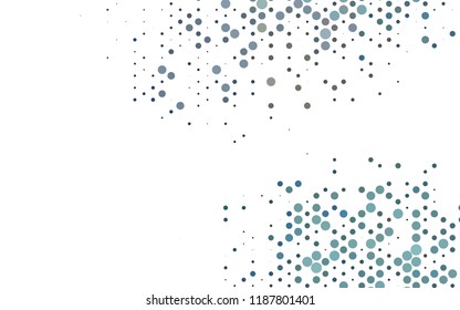 Dark Black vector background with bubbles. Illustration with set of shining colorful abstract circles. Pattern for beautiful websites.