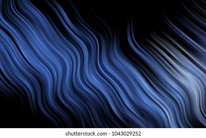 Dark Black vector background with curved circles. A sample with blurred bubble shapes. The template for cell phone backgrounds.