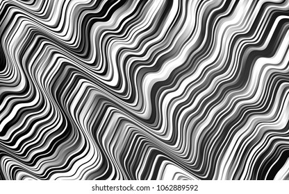 Dark Black vector background with curved circles. Creative illustration in halftone marble style with gradient. Marble design for your web site.