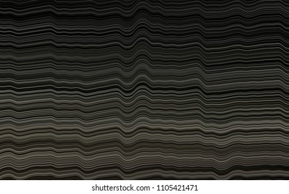 Dark Black vector background with curved circles. Shining illustration, which consist of blurred lines, circles. A completely new marble design for your business.