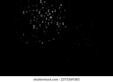 Dark Black vector background with Digit symbols. Shining colorful illustration with isolated Digit signs. Pattern for ads, poster, banner of books.