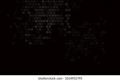 Dark Black vector  background with dots. Beautiful colored illustration with blurred circles in nature style. New design for ad, poster, banner of your website.