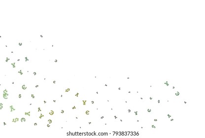 Dark Black vector background with Euro, Dollar, Yen. Modern abstract illustration with symbols of money. Smart design for your business advert of economic, wealth.