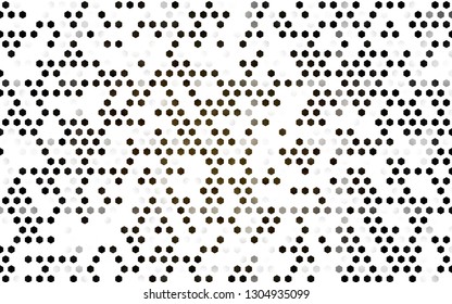 Dark Black vector background with hexagons. Glitter abstract illustration in hexagonal style. New template for your brand book.