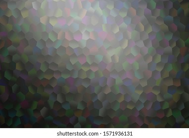 Dark Black vector background with hexagons. Glitter abstract illustration in hexagonal style. Beautiful design for your business advert.