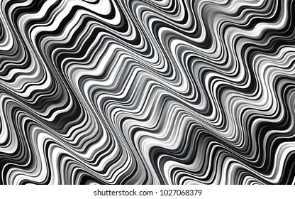 Dark Black vector background with lamp shapes. Blurred geometric sample with gradient bubbles.  Textured wave pattern for backgrounds.