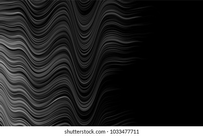 Dark Black vector background with lamp shapes. A vague circumflex abstract illustration with gradient. Marble style for your business design.