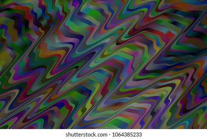 Dark Black vector background with lamp shapes. Glitter abstract illustration with wry lines. The template for cell phone backgrounds.