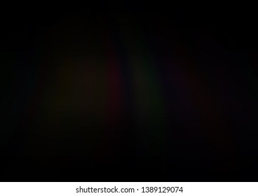 Dark Black vector background with lamp shapes. A sample with blurred bubble shapes. Pattern for your business design.