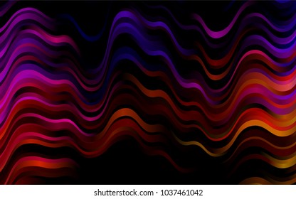 Dark Black vector background with lava shapes. Shining crooked illustration in marble style. Pattern for your business design.