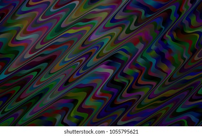 Dark Black vector background with lava shapes. Creative illustration in halftone marble style with gradient. A completely new template for your business design.