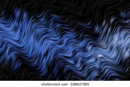 Dark Black vector background with lava shapes. A vague circumflex abstract illustration with gradient. New composition for your brand book.