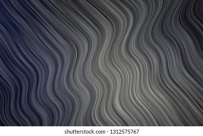 Dark Black vector background with lava shapes. Colorful abstract illustration with gradient lines. Marble design for your web site.