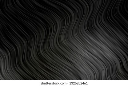 Dark Black vector background with lava shapes. Colorful abstract illustration with gradient lines. Marble style for your business design.