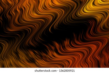 Dark Black vector background with lava shapes. Blurred geometric sample with gradient bubbles.  Marble style for your business design.