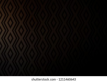 Dark Black vector background with lines, rhombuses. Colorful lines, squares on abstract background with gradient. Pattern for websites, landing pages.